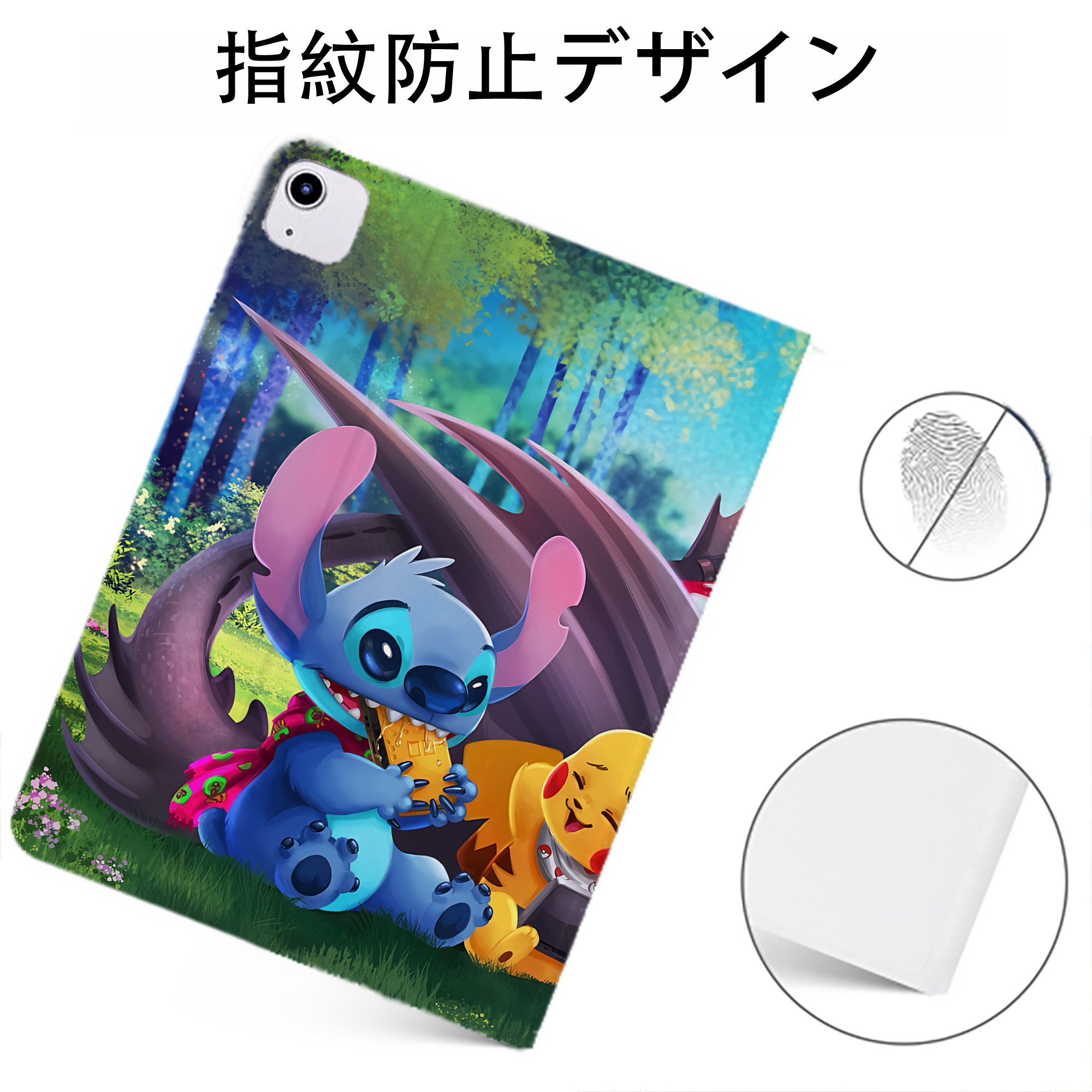 （画像用） ポケットモンスター Pokémon IPadケース ペンホルダー付き ブックスタイルデザイン